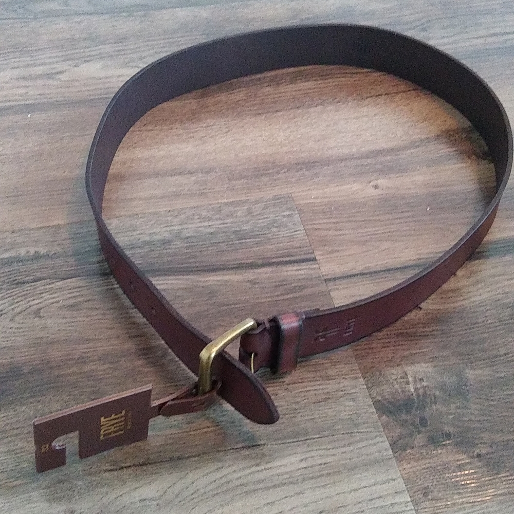 Fyre brown leather belt